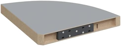 vidaXL Floating Corner Shelves 4 pcs Gray 13.8"x13.8"x1.5" MDF