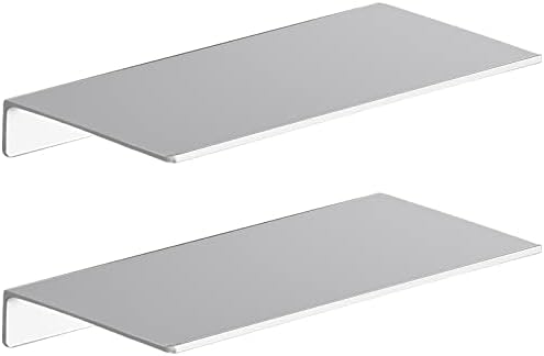 Danpoo 8 inch Small Floating Shelves for Wall Organizer & Storage, Mini Display Shelves, Metal Wall Shelves for Bathroom