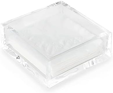 Huang Acrylic Clear Square Paper Napkin Holder | For Cocktails, Hosting, Picnics, Weddings, Parties | Long Lasting Premi