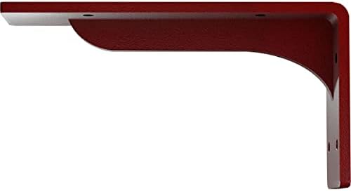 Ekena Millwork BKTM02X08X04EBHRE Steel Bracket Embrey, 2"W x 8"D x 4 1/4"H, Hammered Bright Red