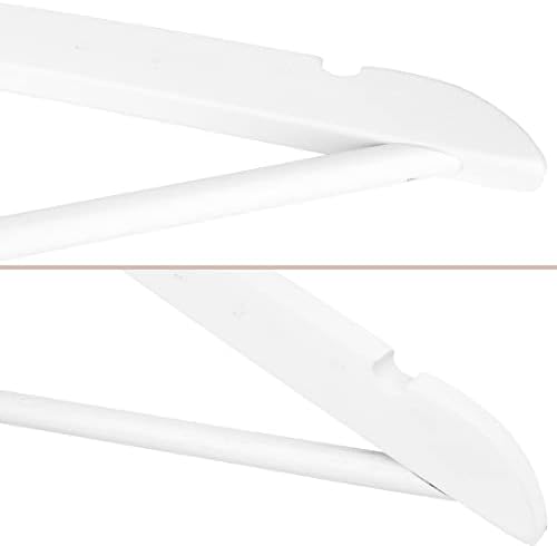 Andaz Press Bridal Hangers, Premium White Wooden Hangers for Wedding Dress, Bridesmaid Dresses, & Clothes, Heavy Duty Hanger with 360° Gold Swivel Hook and Smoothly Cut Notches, 10 Pack