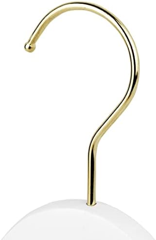 Andaz Press Bridal Hangers, Premium White Wooden Hangers for Wedding Dress, Bridesmaid Dresses, & Clothes, Heavy Duty Hanger with 360° Gold Swivel Hook and Smoothly Cut Notches, 10 Pack