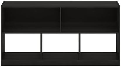 Furinno DALY Book Shelf, 5-Cube Bookshelf, Horizontal Cube Storage Organizer Bookcase, 10.9 x 47.2 x 23.6, for Living Ro