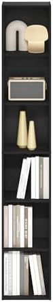 Furinno LUDER Book Shelf, 6-Tier Tall Modern Bookshelf, Bookcase with Open Shelves, 9.3 x 12 x 71, for Living Room, Bedr
