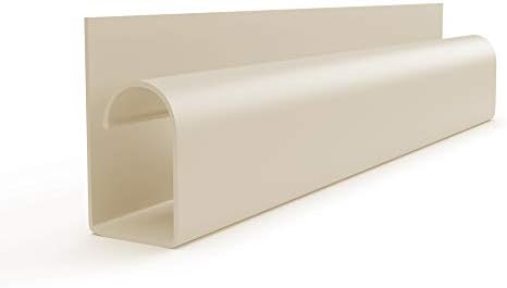 Electriduct Large Hook Channel Cable Raceway Desk Cord and Wire Organizer - 36 Inch (Case of 20) - Beige