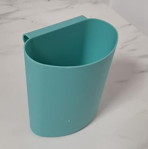 4 pcs Blue Small Hanging Cup Holders, Rolling Cart Accessories with Hooks | Storage Baskets,Plant Containers & Storage Buckets,Space Saver Pencil Holder Makeup Organizer for Office Kitchen Wall Decor