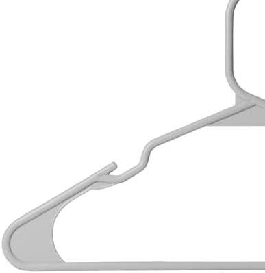 Plastic Hangers - 50 Pack,Durable Space Saving Hangers for Everyday Use and Dorm Room Essentials - Grey