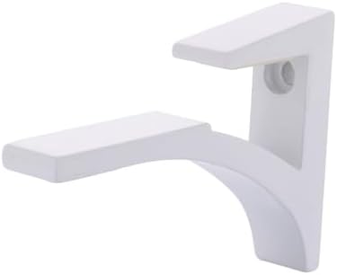CRL White - Aluminum Glass Shelf Bracket for 3/8" to 1/2" Glass