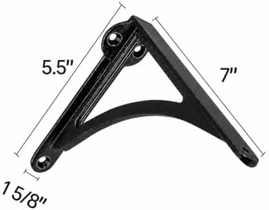 Khtumeware 100% Solid Brass Decorative Shelf Brackets, 7-inch Wall-Mounted Shelving Brackets, 2-Pack Antique Black Vinta