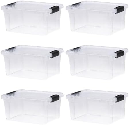 Superio 6.6 Quart Clear Plastic Storage Boxes with Lids, Stackable Organizer Containers, BPA-Free Storage Bins for Home,