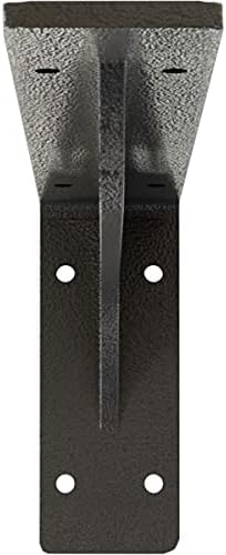 Ekena Millwork BKTM02X12X05EBHGY Steel Bracket Embrey, 2"W x 12"D x 5 1/4"H, Hammered Gray