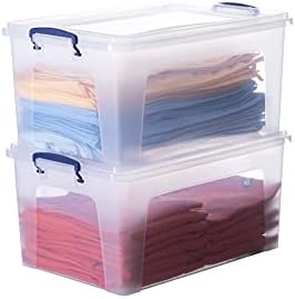 Superio 36 Quart Clear Plastic Storage Boxes with Lids, Stackable Organizer Containers, BPA-Free Storage Bins for Home, 