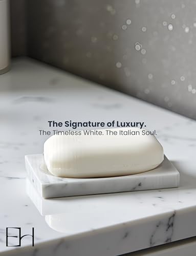 Marble Soap Dish Tray, Soap Bar Holder for Bathroom Shower