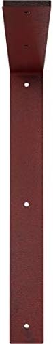 2"W x 16"D x 16"H Hamilton Steel Bracket, Hammered Bright Red