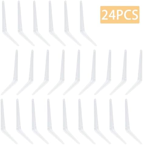 24Pcs 10 x 8 Inch White Shelf Brackets, L Brackets