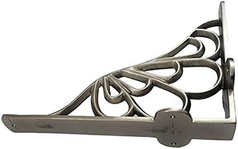 Adonai Hardware Alvah Brass Decorative Shelf Bracket (Supplied as 2 Pieces per Pack) - Satin Nickel