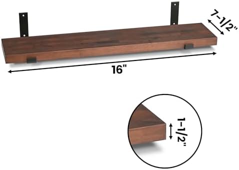 CONSDAN Floating Shelf for Wall Mounted Book Shelf Hanging Shelves Floating Bookshelf for Bedroom, Bathroom, Living Room