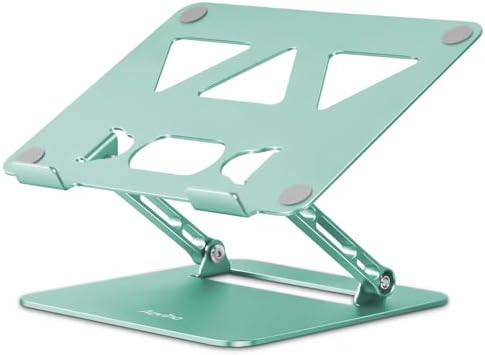 Aoviho Adjustable Laptop Stand for Desk,Portable Laptop Stand Holder and Riser,Foldable Aluminum Notebook Computer Stand