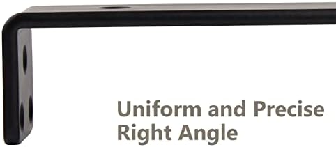 NEODROP 4 Inch Floating Shelf Brackets, Heavy Duty Hidden Bracket for Wall, Mantel, Bookshelves, Black Powder Coated Ste