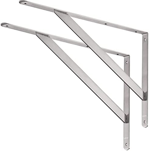 YUMORE 20 Inch Shelf Bracket, Heavy Duty L Bracket, 2 Pack