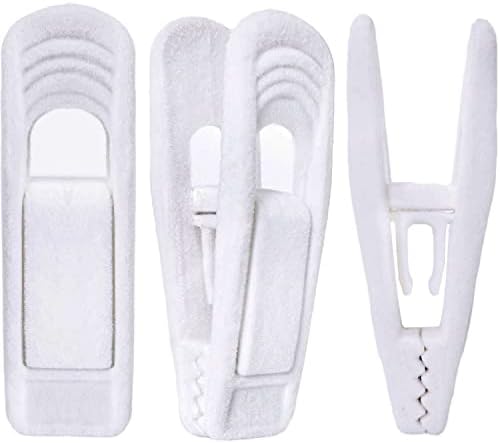 TOFIIGREM White Velvet Hangers Clips 40 PCS, Pants Hangers Velvet Clips Easily Add to Velvet Hanger, Skirt Suit Pants Clothes Velvet Hangers, Baby Kids Hangers Clips