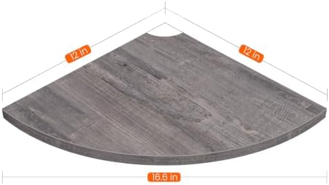 Homode Corner Floating Shelves, Round Corner Shelf Wall Mount Set of 4
