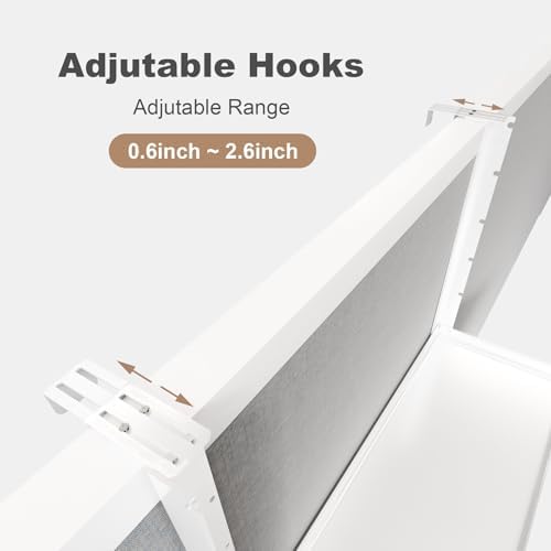 Office Cubicle Shelf - 13.8'' x 5.9'' Storage Organizer Floating Corner Rack Hanging Shelf Height Adjustable Home Office