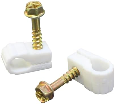 STEREN Coaxial Cable Clips - Cable Holder - Wire Clips - Siding Clips for Hanging - Cord Holder for Desk - Cable Clamps 