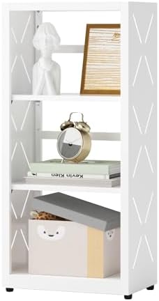 SteeLoong 3 Tier Bookcase,Metal Bookshelf with Adjustable Feet & Shelves