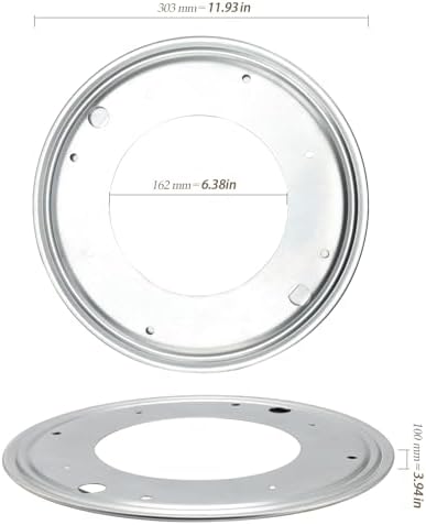 6 PCS 12 Inch Lazy Susan Hardware, 360 Degree Rotating Heavy Duty Turntable Ball Bearing Plate, Round Turntable Swivel B