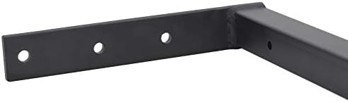 OVOV 6 Pack Heavy Duty Shelf Brackets Wall Mounted Industrial Farmhouse Floating Shelf Brackets with Lip (Black 10")