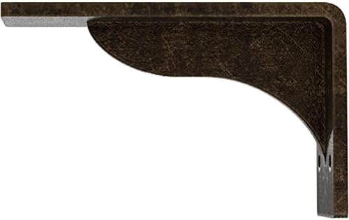 2" W x 6" D x 3 3/4" H Embrey Steel Bracket, Antiqued Pale Gold
