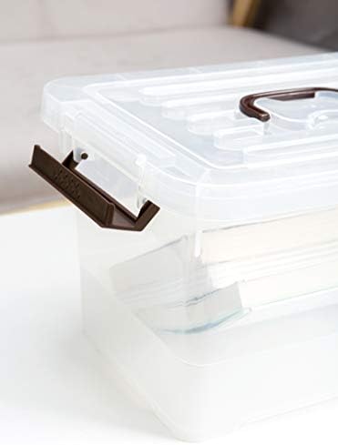 8 Packs Clear Plastic Storage Bins with Lids/Handle, 7 Quart Storage Latch Organize Boxs, Stackable Storage Containers f