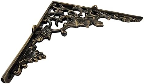 Adonai Hardware 18 Inch "Ahasuerus" Brass Shelf Bracket (Supplied as 2 Pieces per Pack) - Antique Brass
