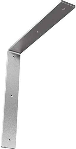 Ekena Millwork BKTM02X14X14HASS 2-Inch W x 14-Inch D x 14-Inch H Hamilton Bracket, Stainless Steel