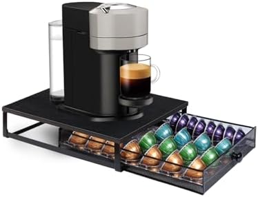 Sedegn Nespresso Vertuo Pod Holder: Capsule Organizer with Sliding Drawer