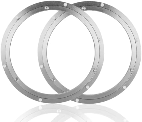 Acrux7 2 Pack 12 Inch Lazy Susan Hardware, Heavy Duty Lazy Susan Turntable Bearing Aluminum Swivel Plate, Metal Rotating