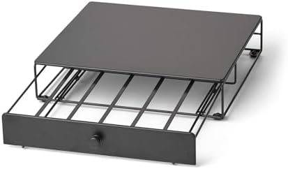 Nifty Coffee Pod Drawer – Compatible with K-Cups, 36 Pod Pack Holder, Non-Rolling, Compact Under Coffee Pot Storage Slid