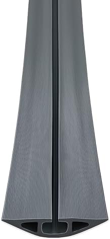 Electriduct D-2 Rubber Duct Cord Cover - Pack of 2X 5 Feet Pieces = 10 Feet Gray Floor Cable Protector