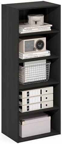 5-Tier Bookcase, Bookshelf with Open Shelf, Cube Storage Organizer Book Shelf, 11 x 17 x 44, for Bedroom, Home Office, L