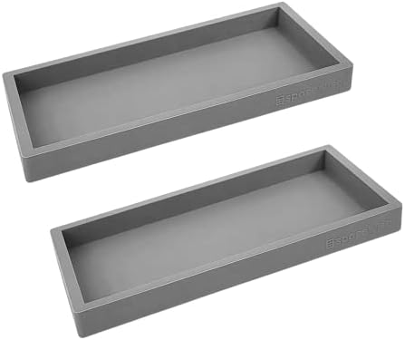 Spacewiser Countertop & Vanity Silicone Tray – 2 PC Small 7.7" Soap Tray