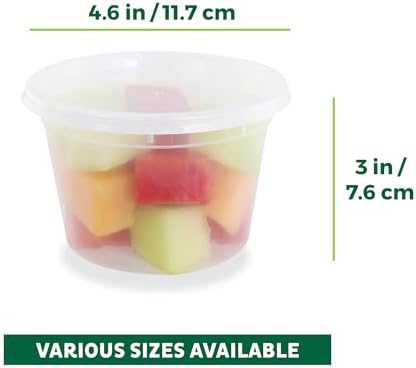 Freshware Food Storage Containers [36 Set] 16 oz Plastic Deli Containers with Lids, Slime, Soup, Meal Prep Containers | BPA Free | Stackable | Leakproof | Microwave/Dishwasher/Freezer Safe (Pack of 2)