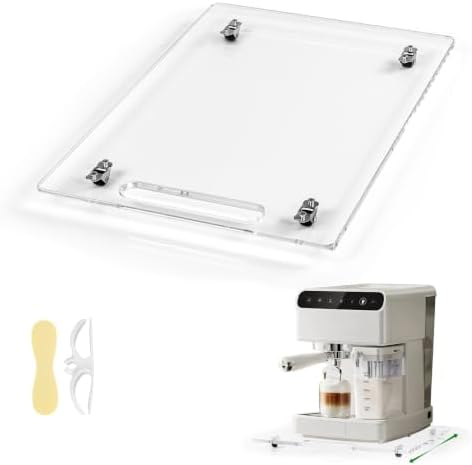 Appliance Slider – Sliding Tray for Coffee Maker, Clear Acrylic 9.8 * 14 In
