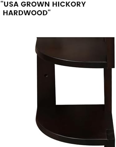 CONSDAN Corner Shelves, Solid Hickory Wood Corner Shelf Wall Mounted, 4 Tier Floating Corner Shelves for Wall, Wall Corn