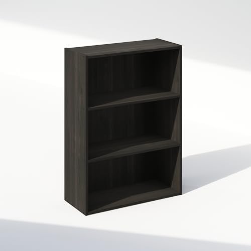 Furinno Simple Book Shelf, 3-Tier Bookshelf, Storage Shelves Bookcase, 9.7 x 23.7 x 31.5, for Living Room, Bedroom, Home