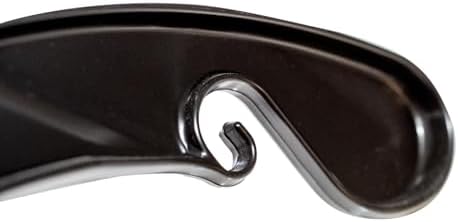 NAHANCO 17” Black Mid-Heavyweight Plastic Hanger, Chrome Hook, 50 Pack