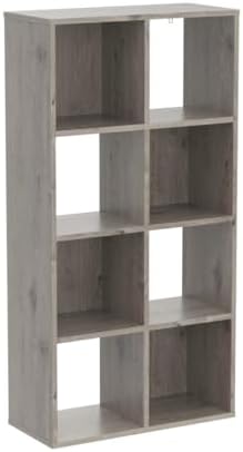 Fencer Wire 11-Inch Cube Storage Organizer Shelf w/Back, with Exterior Edge, Room Storage Shelves Divider, Bookcase, 6-C