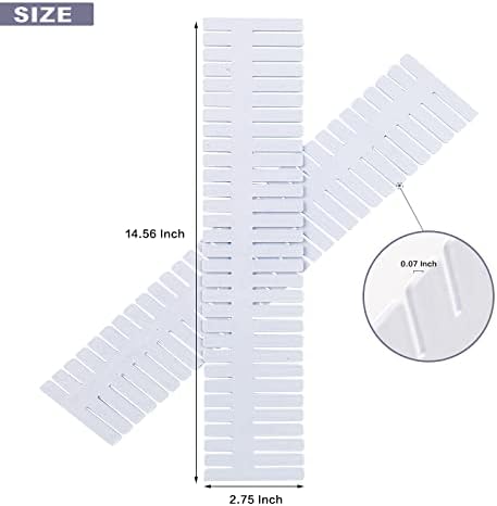 Drawer Dividers Adjustable Organizer 32Pcs - Suitable for Socks,Underwear,Makeup,Tidy Kitchen, Bedroom,White Dresser