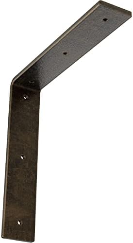 2" W x 10" D x 10" H Hamilton Steel Bracket, Antiqued Pale Gold
