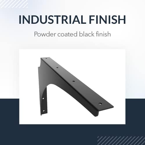 Iron Supports Universal Heavy-Duty Commercial Bracket - Industrial Support Brackets - Steel Mounting Bracket for Shelves